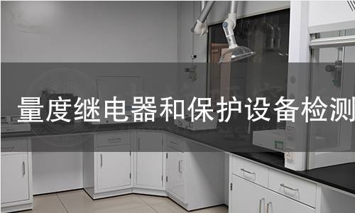 量度繼電器和保護設(shè)備檢測